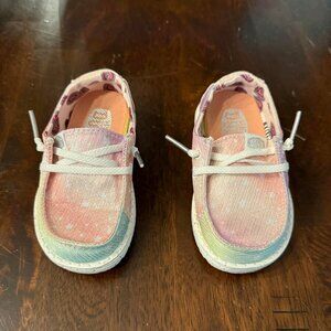 Hey Dude Wendy Sparkle Star Size Toddler 6 in Silver/Multicolor